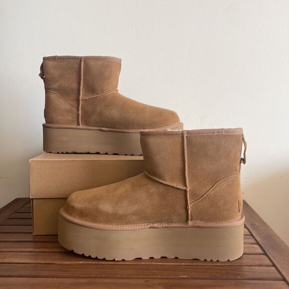 UGG Classic Mini Platform Chestnut USA Women Size 11/UK 9/EU 42 - Picture 4 of 12